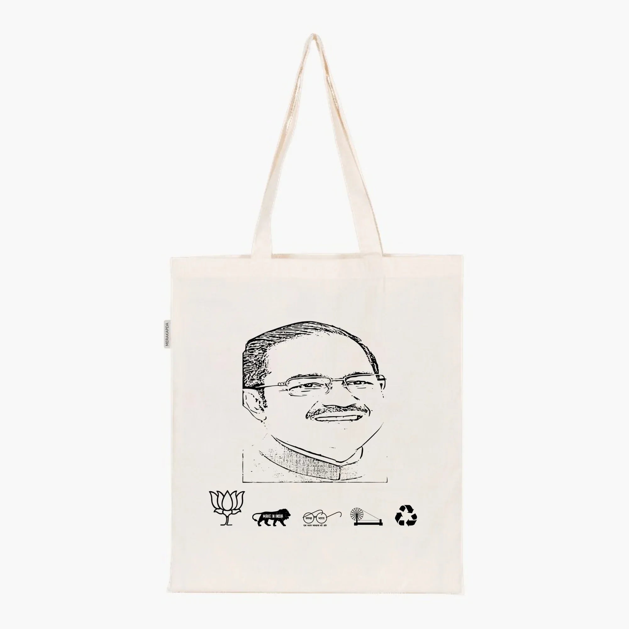 Printed Natural Tote Bag (Dr Abdul Salam) - MeraKapda