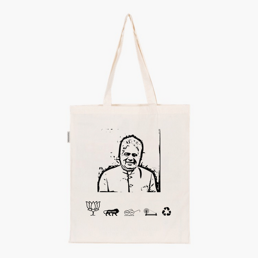 Printed Natural Tote Bag (Shri Bhupender Yadav)