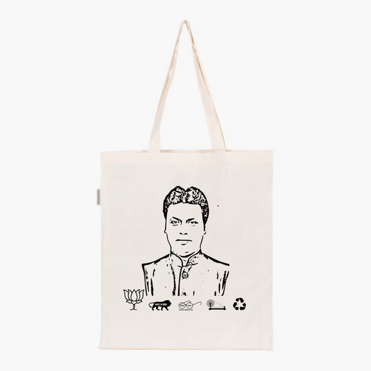 Printed Natural Tote Bag (Shri Biplab Kumar Deb)