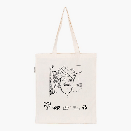 Printed Natural Tote Bag (Shri CP Joshi)