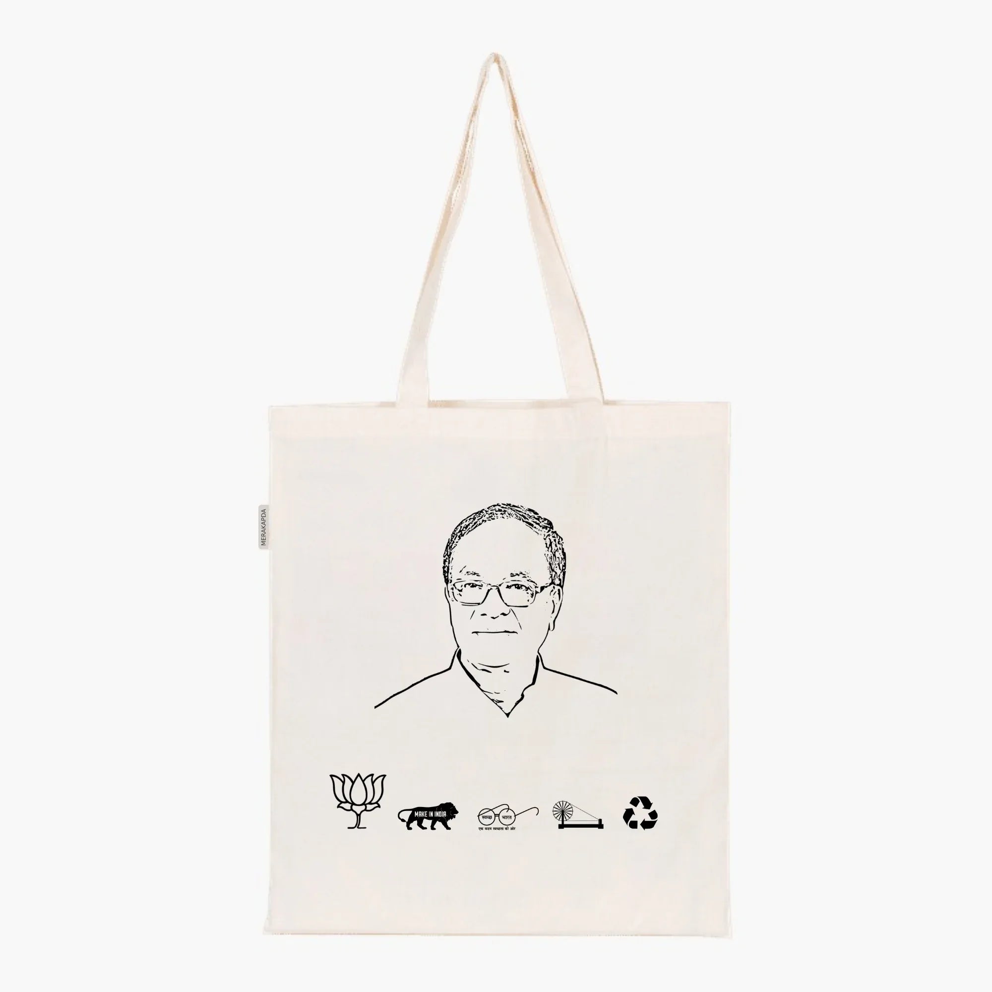 Printed Natural Tote Bag (Bishnu Pada Ray) - MeraKapda
