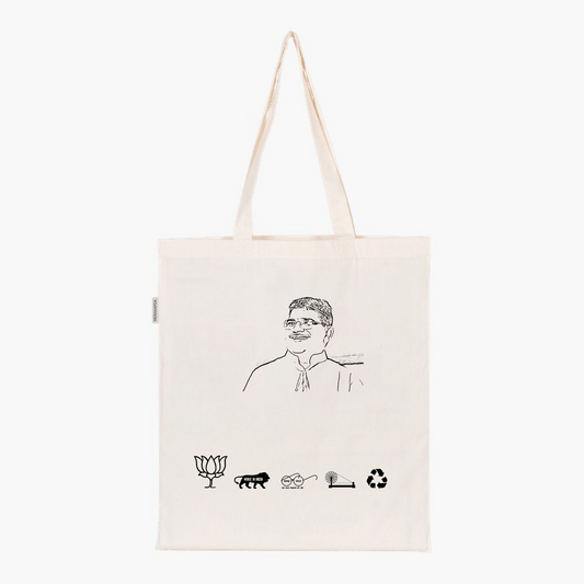 Printed Natural Tote Bag (Shri Gyaneshwar Patil)