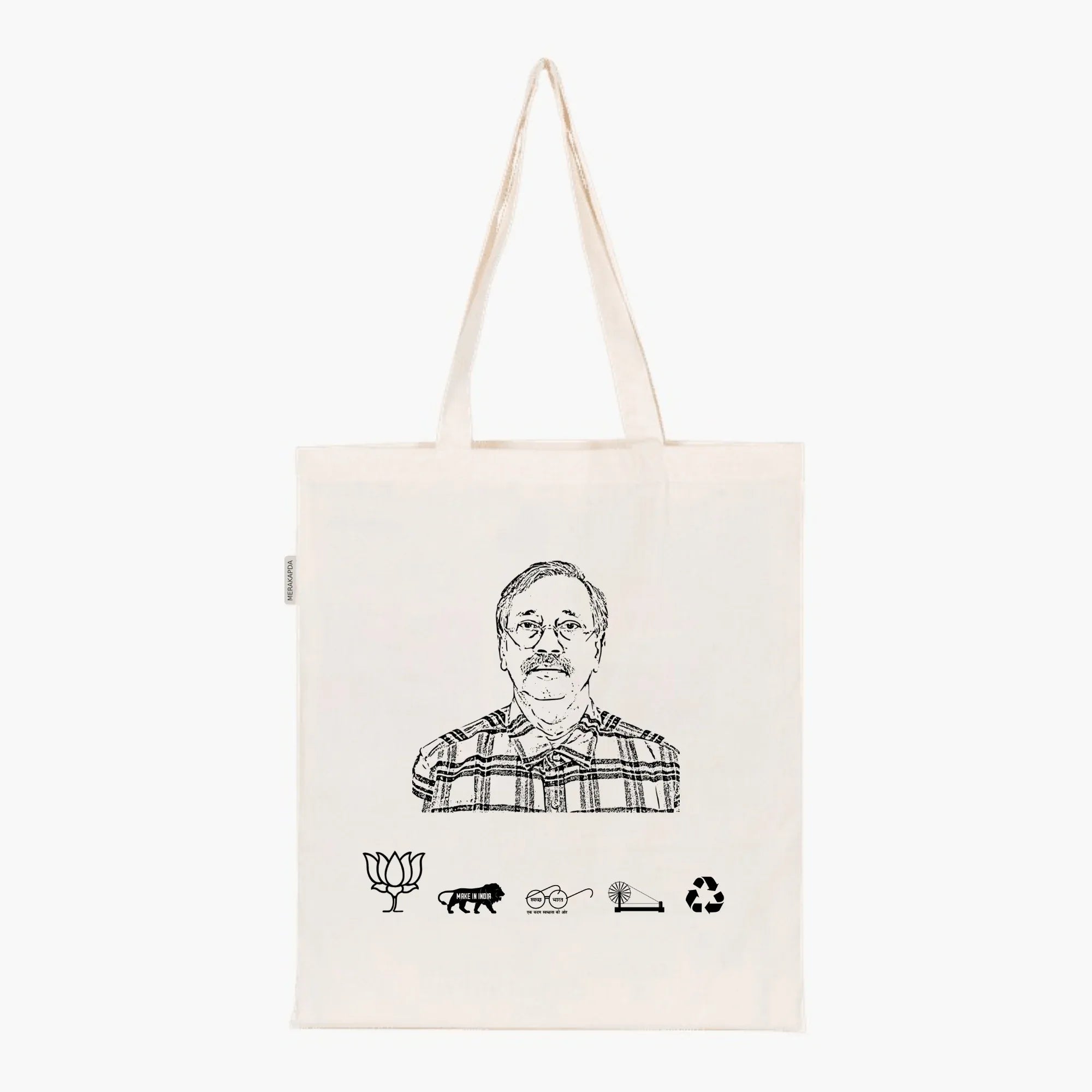Printed Natural Tote Bag (Dr Nirmal Kumar Saha) - MeraKapda