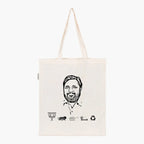 Printed Natural Tote Bag (Shri Kaushal Kishore) - MeraKapda