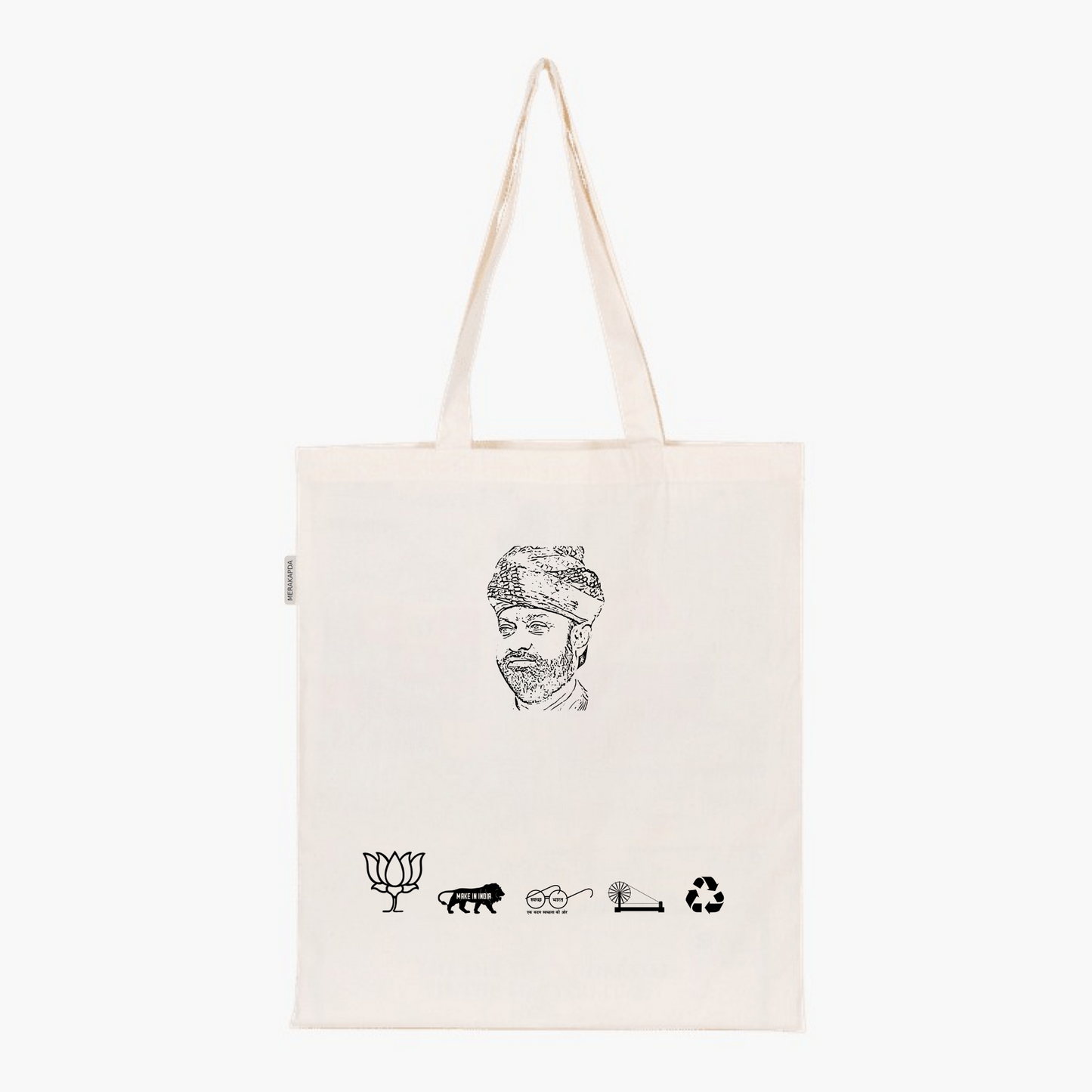 Printed Natural Tote Bag (Shri Mahendra Malviya)