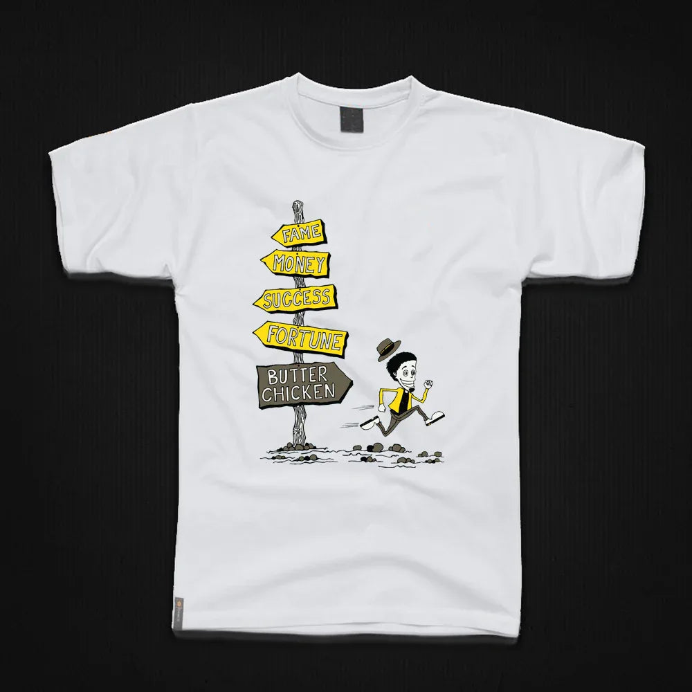 Round Neck T-Shirt - butter-chicken-T - MeraKapda