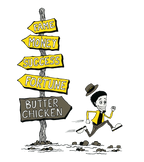 Round Neck T-Shirt - butter-chicken-T - MeraKapda