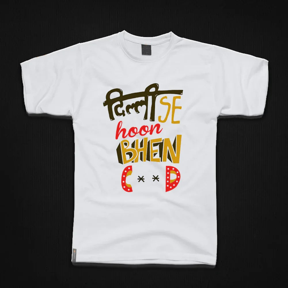 Round Neck T-Shirt - delhi-se-hu-T - MeraKapda