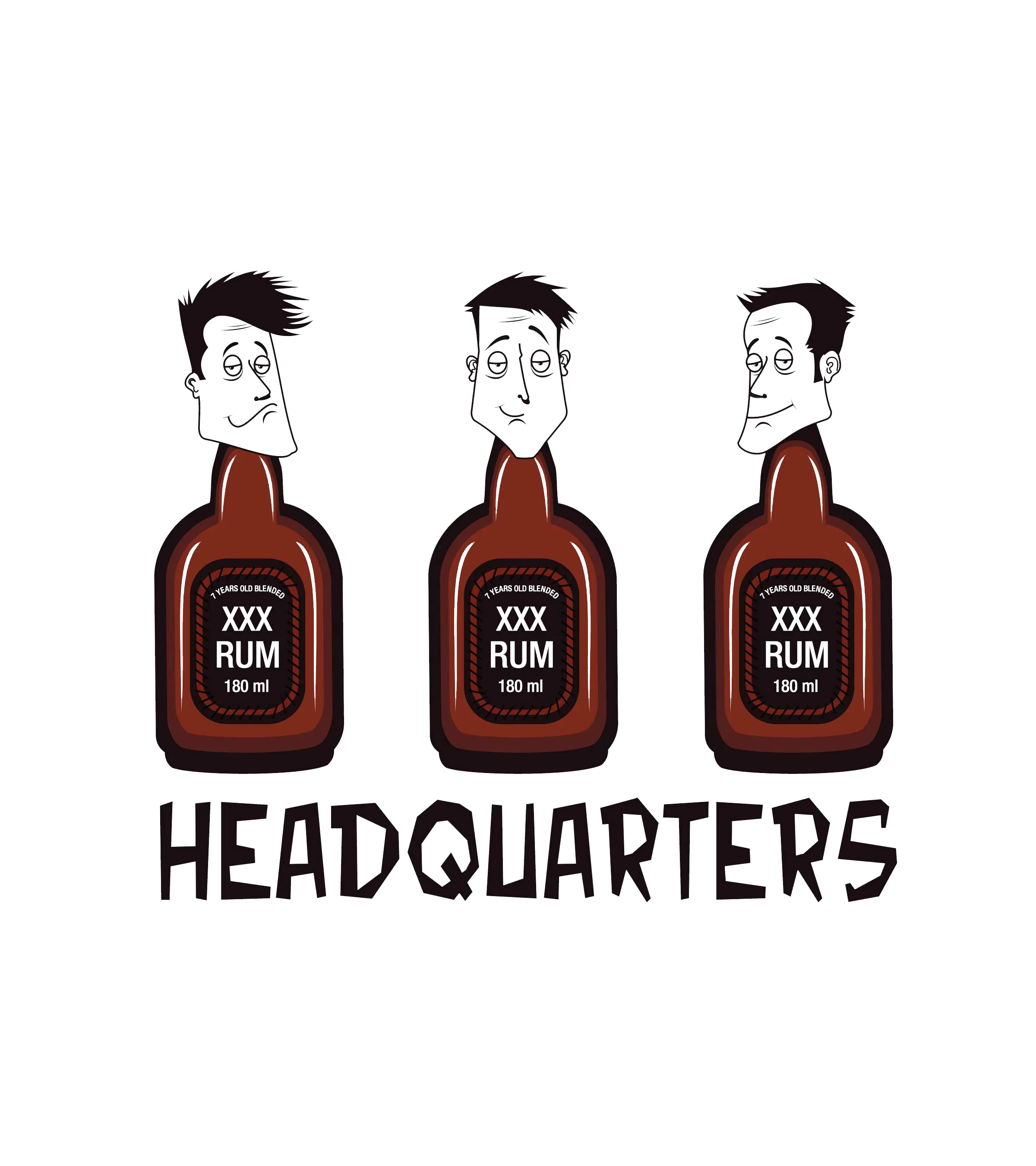 Round Neck T-Shirt - head-quaters-T - MeraKapda