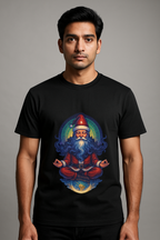 Spiritual Santa meditation artwork Christmas tee