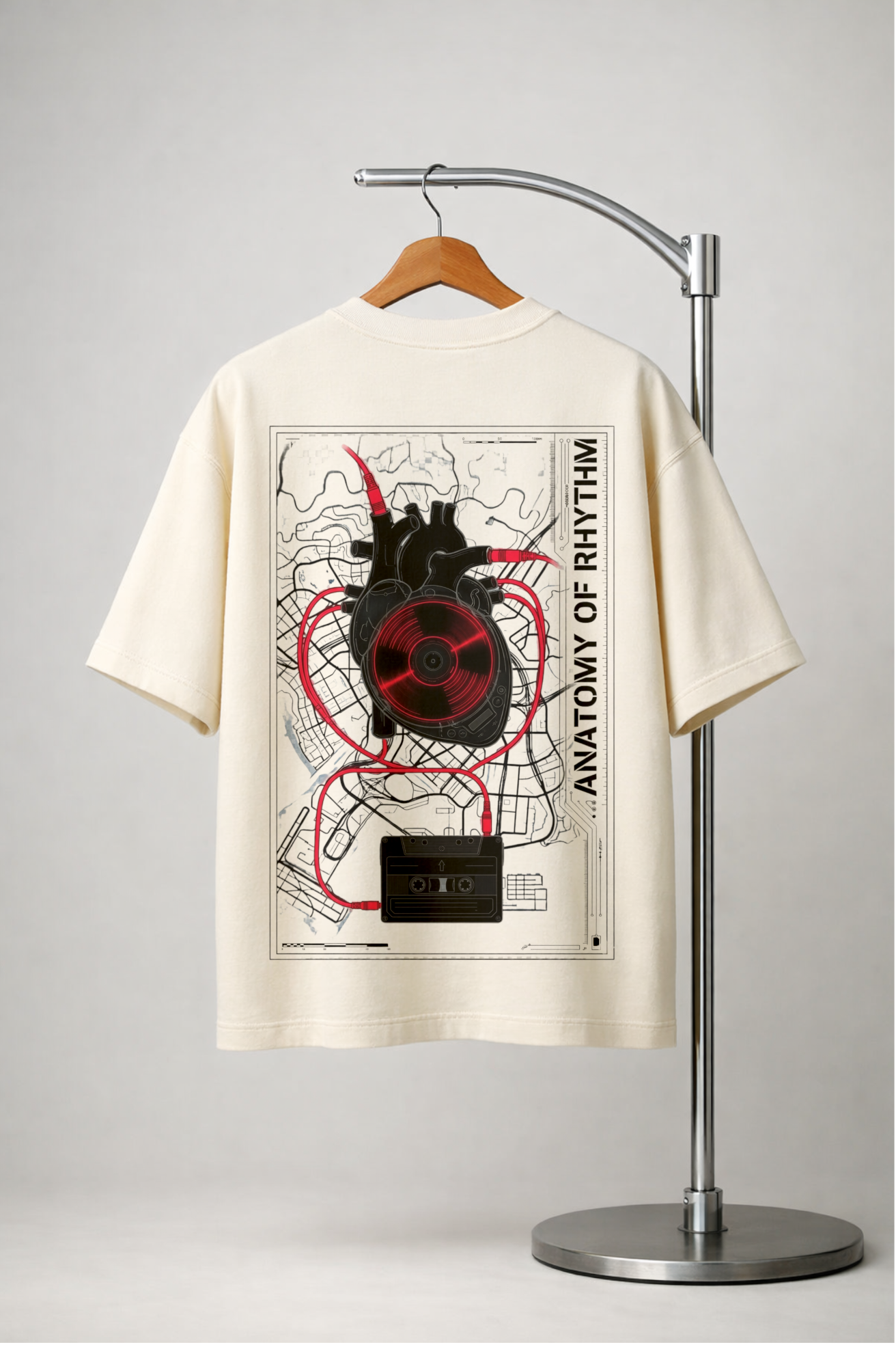 The Anatomy of Rhythm – Urban Blueprint Oversized T-Shirt | Rhythm City